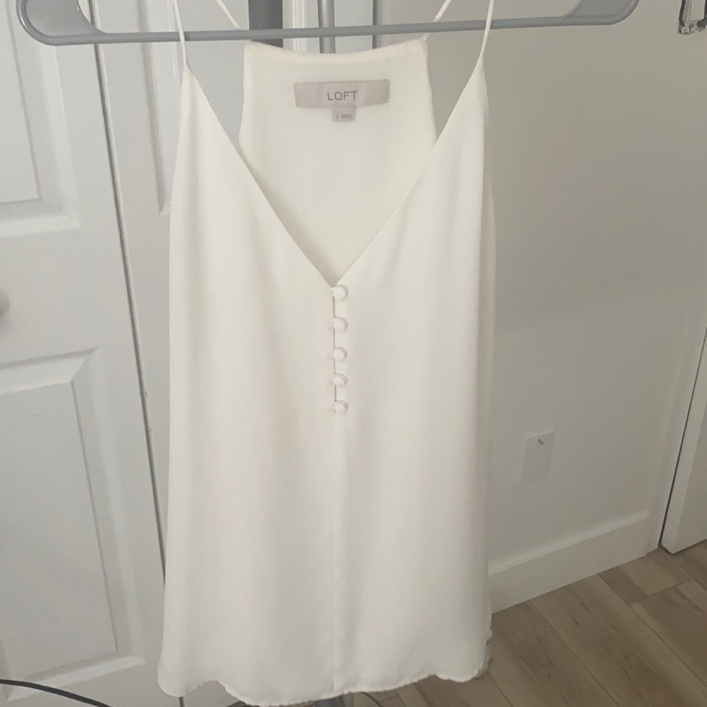 White cami blouse from loft size small